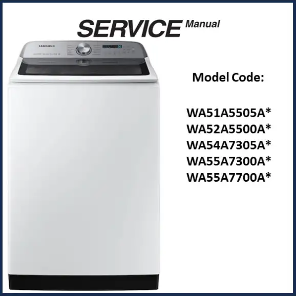 Samsung WA52A5500AW Service Manual pdf
