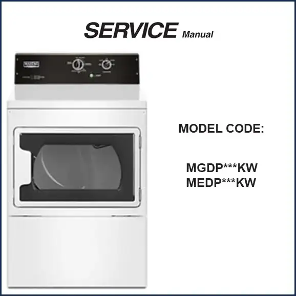 Maytag MEDP576KW Dryer Service Manual access now pdf