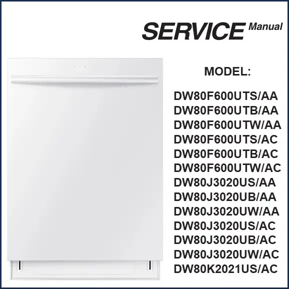 Samsung DW80F600UTW Service Manual