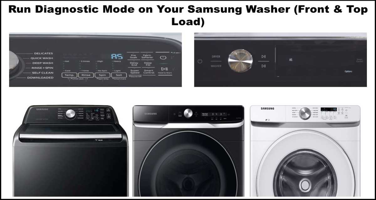 Run Diagnostic Mode on Your Samsung Washer (Front and Top Load)