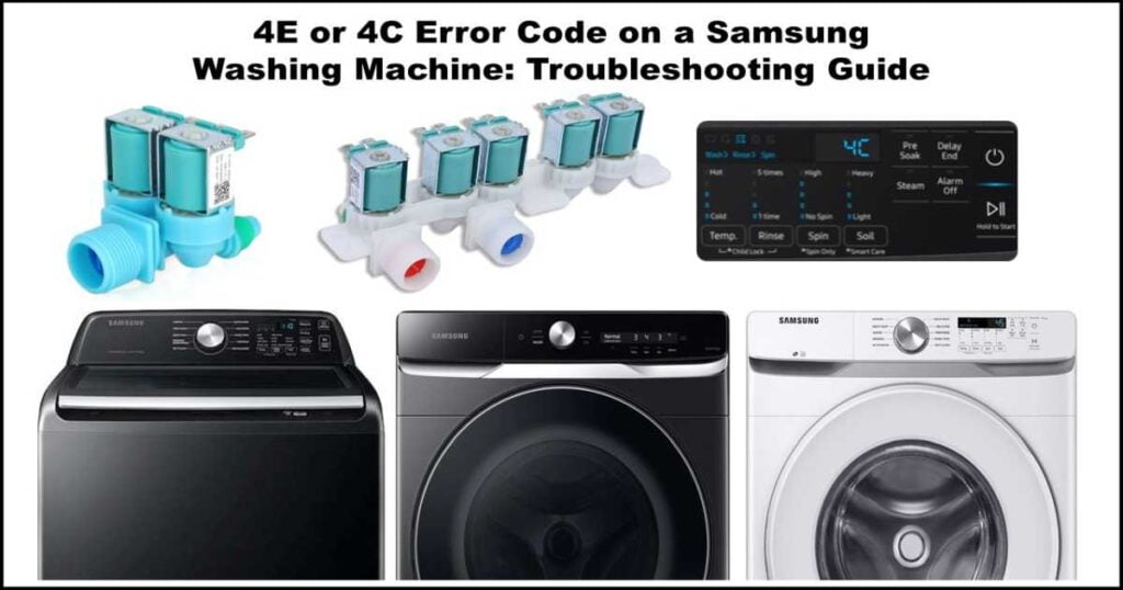 4C Error Code on a Samsung Washing Machine