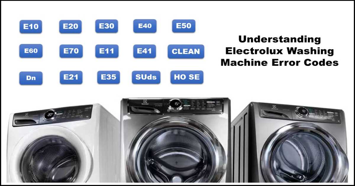 Electrolux Washing Machine Error Codes