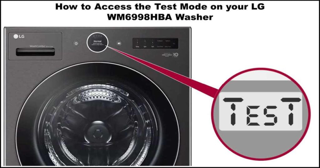 LG WM6998HBA Washing Machine Test Mode Guide