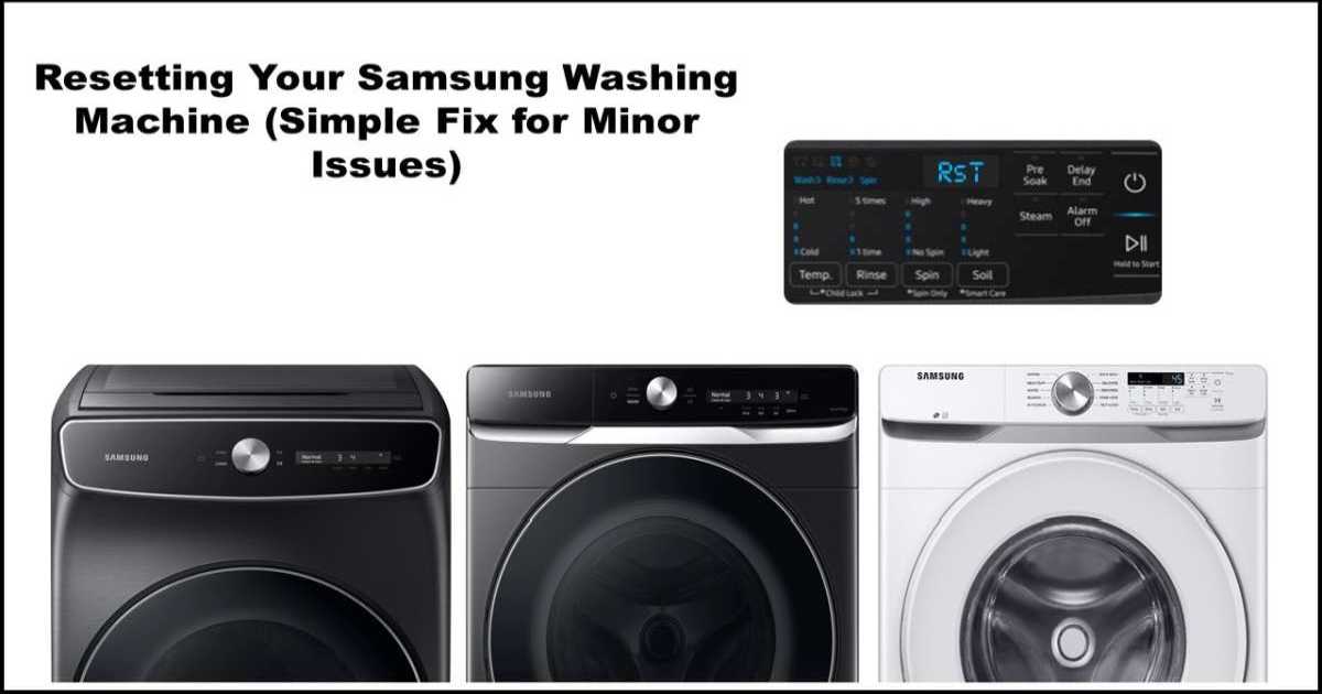 Resetting Your Samsung Washing Machine