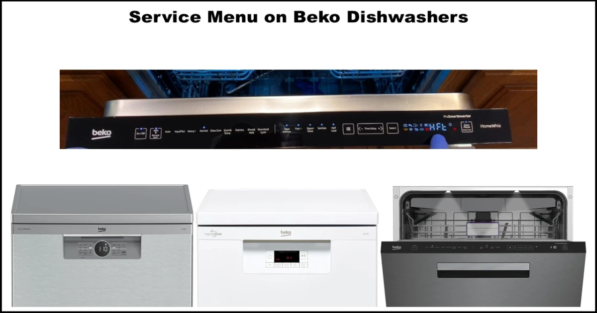 Beko Dishwasher Service Menu