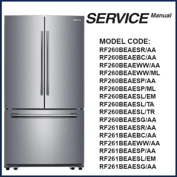 Samsung RF260BEAEBCAA Service Manual PDF